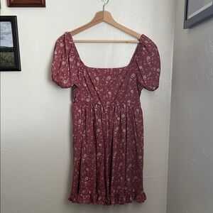 Altar'd State Floral Puff Sleeve Dress